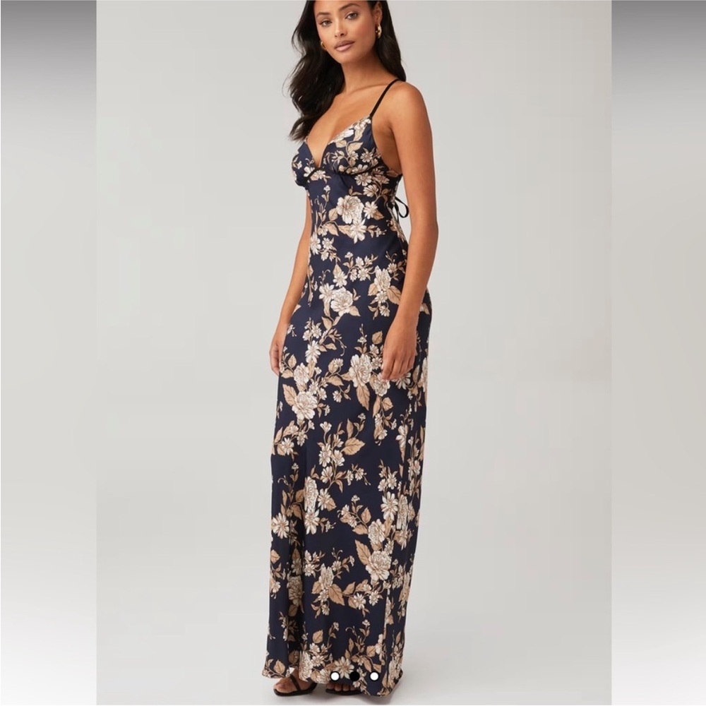 Bec & Bridge Pink Tan Maxi Dress Sleeveless Spaghetti Strap